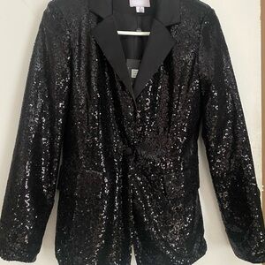 Black Sequin Blazer